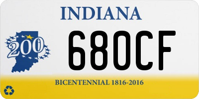 IN license plate 680CF