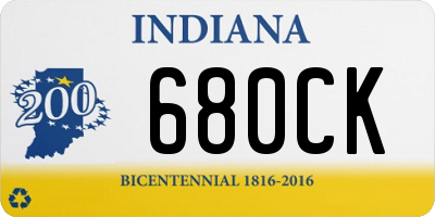 IN license plate 680CK