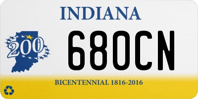 IN license plate 680CN