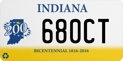 IN license plate 680CT