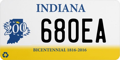 IN license plate 680EA