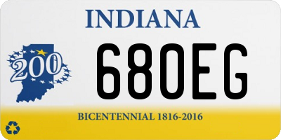 IN license plate 680EG