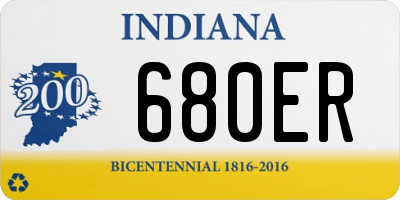 IN license plate 680ER