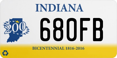 IN license plate 680FB