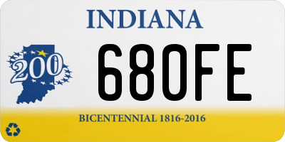 IN license plate 680FE