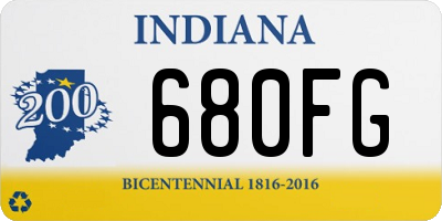 IN license plate 680FG
