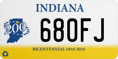 IN license plate 680FJ