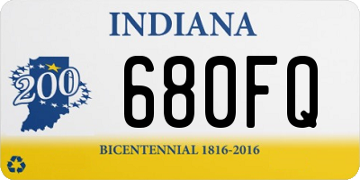 IN license plate 680FQ