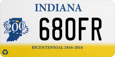IN license plate 680FR