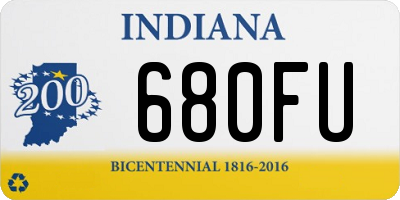 IN license plate 680FU