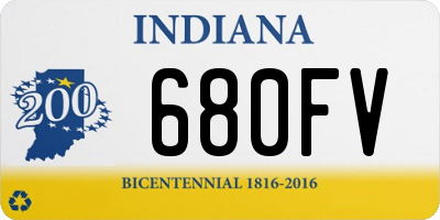 IN license plate 680FV