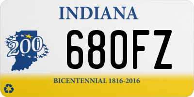 IN license plate 680FZ