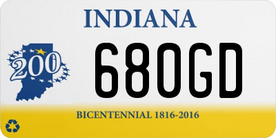 IN license plate 680GD