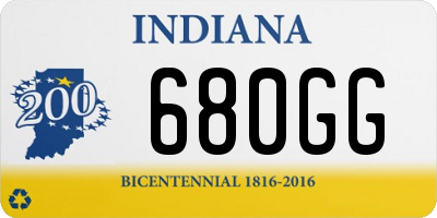IN license plate 680GG