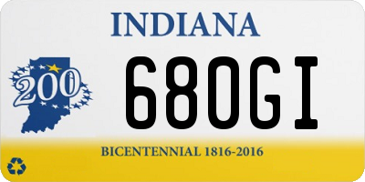 IN license plate 680GI