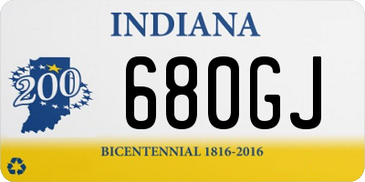 IN license plate 680GJ