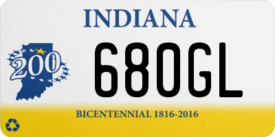 IN license plate 680GL