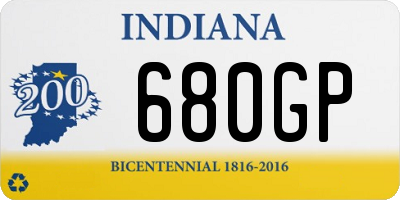 IN license plate 680GP