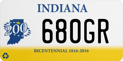 IN license plate 680GR