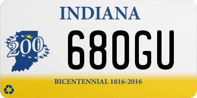 IN license plate 680GU