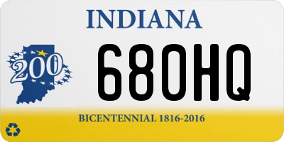 IN license plate 680HQ