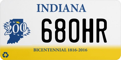 IN license plate 680HR