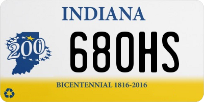 IN license plate 680HS