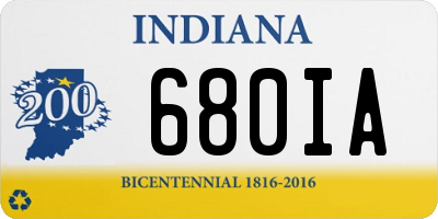 IN license plate 680IA