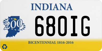 IN license plate 680IG
