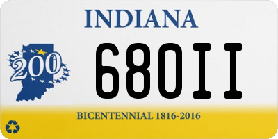 IN license plate 680II