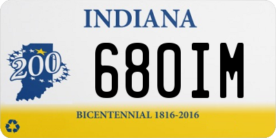 IN license plate 680IM