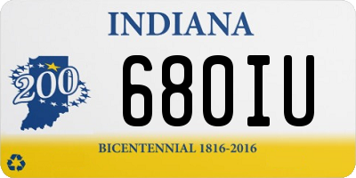 IN license plate 680IU