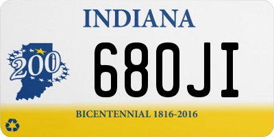 IN license plate 680JI