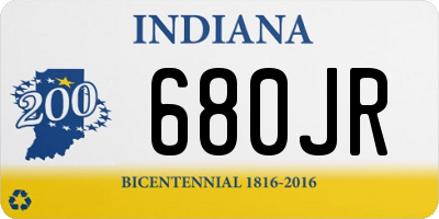 IN license plate 680JR