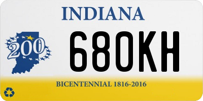 IN license plate 680KH