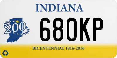 IN license plate 680KP