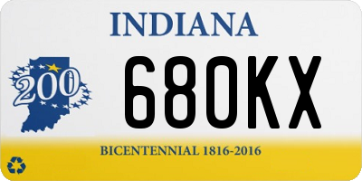 IN license plate 680KX