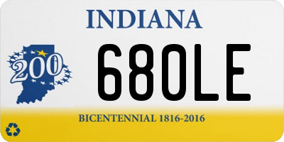 IN license plate 680LE