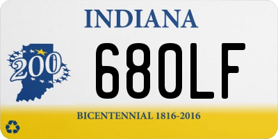 IN license plate 680LF