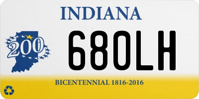 IN license plate 680LH