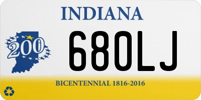 IN license plate 680LJ