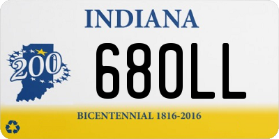 IN license plate 680LL