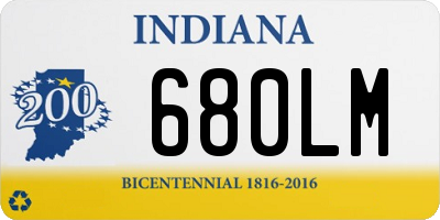 IN license plate 680LM
