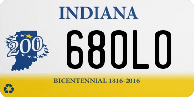 IN license plate 680LO