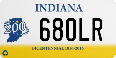 IN license plate 680LR