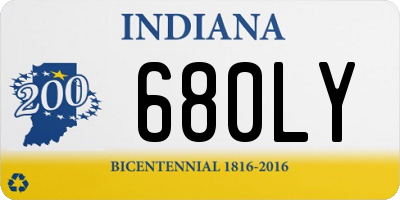 IN license plate 680LY