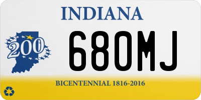 IN license plate 680MJ