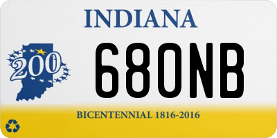 IN license plate 680NB