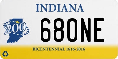 IN license plate 680NE