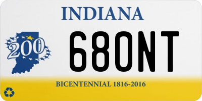 IN license plate 680NT
